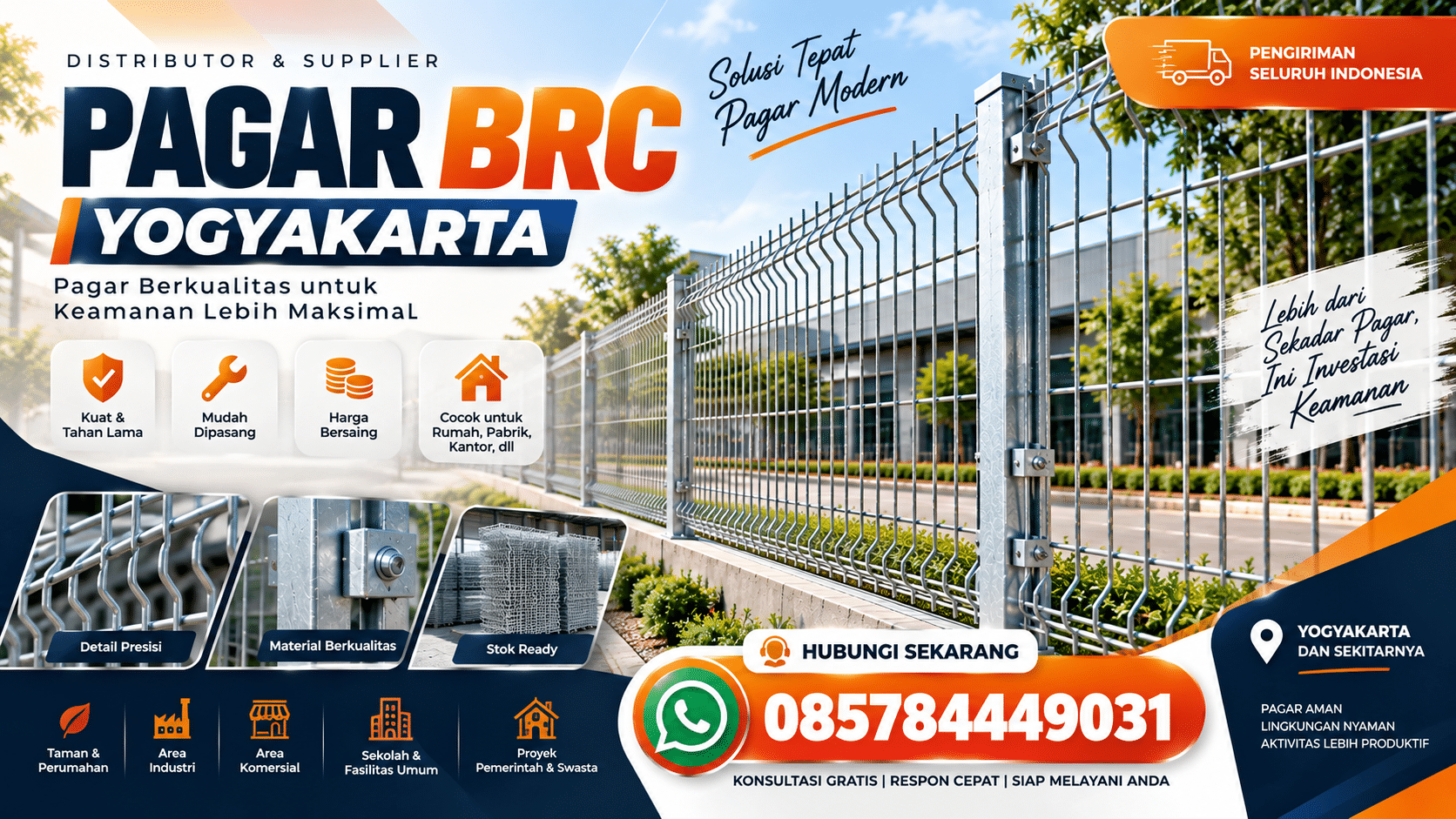 Jual Pagar BRC Yogyakarta Berkualitas - Cavera Store