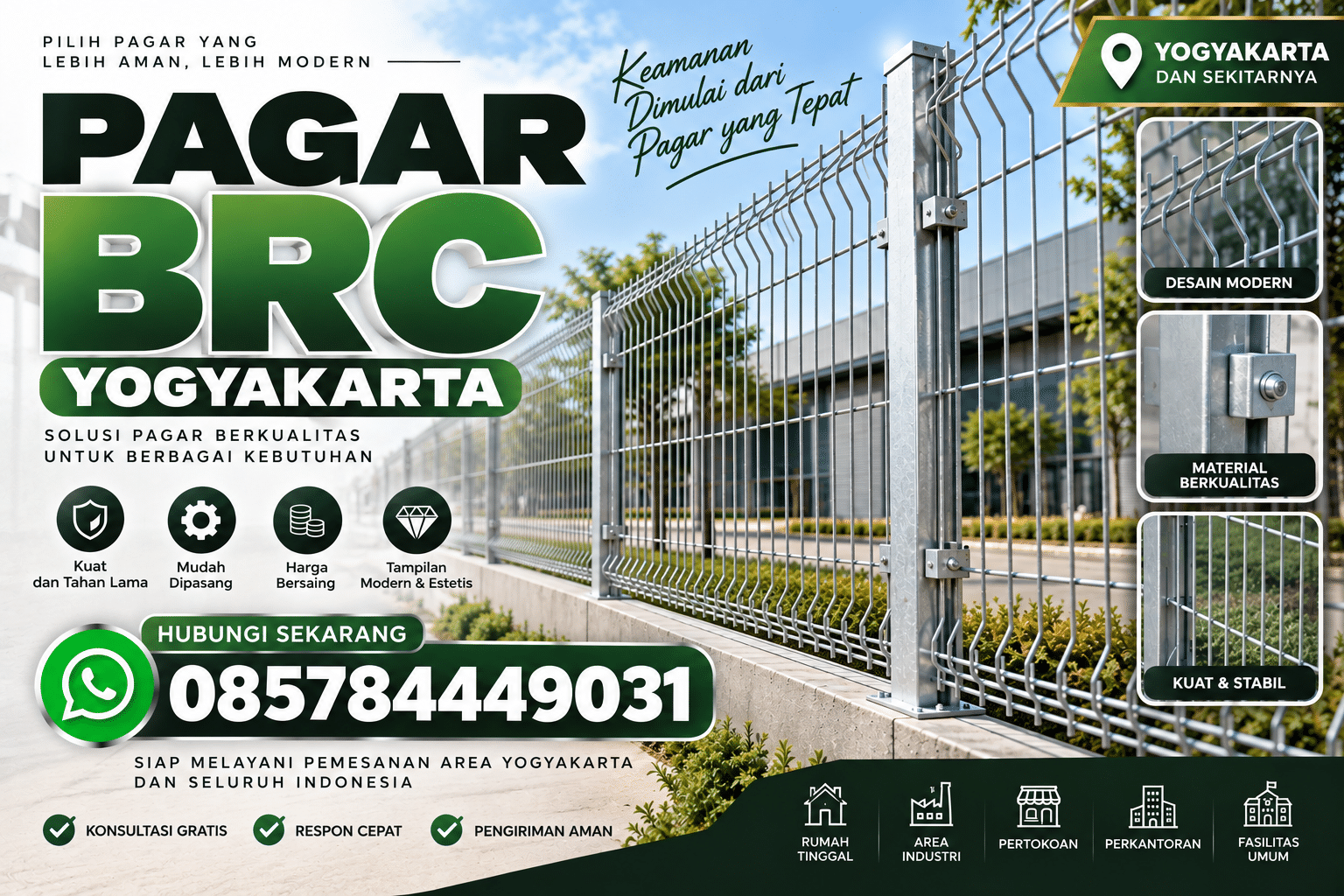 Distributor Pagar BRC Termurah Yogyakarta - Cavera Store